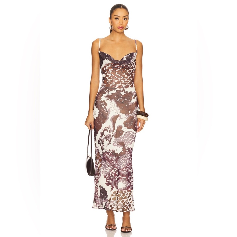 SYNDYS Maxi Dress in Snake Skin